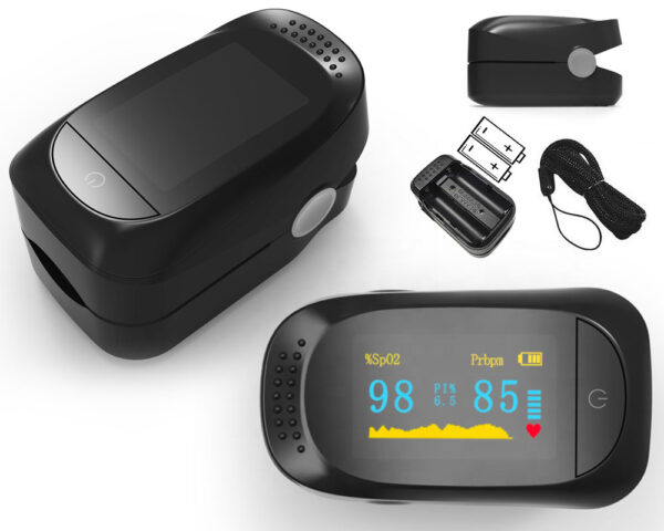 Professzionális ujjra csiptethető véroxigénmérő , Pulse Oximeter pulzusmérő, led kijelzővel