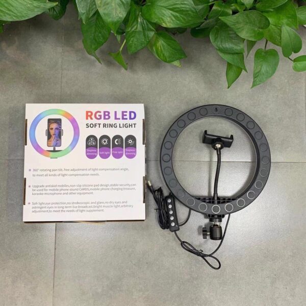 RGB Selfie Lámpa Állvánnyal Színes 33 cm