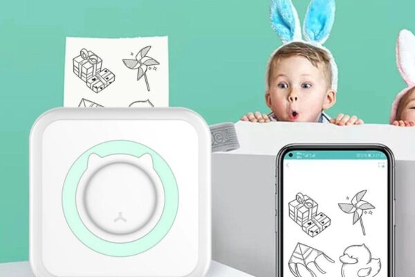 intelligens mini nyomtató hordozható akkumulátoros hó nyomtató bluetooth kapcsolóval