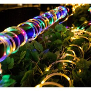 Karácsonyi ledes színes fénykábel 8 funkciós 10 méteres kültéri
