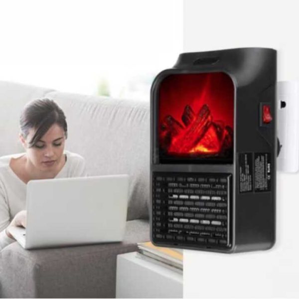 DP-198 hordozható mini hősugárzó távirányítóval – 900 W Flame Heather