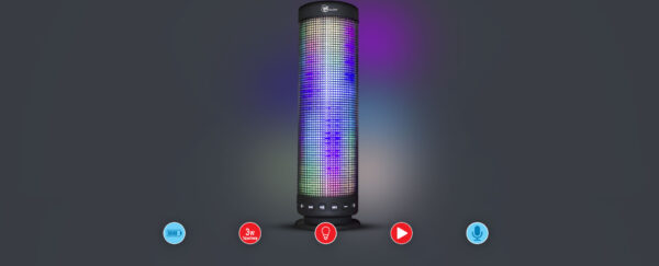 LED-360 bluetooth hangszóró ledes világítással
