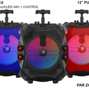 ZQS-12109 - Bluetooth-os FM rádiós hangszóró – távirányítóval és mikrofonnal