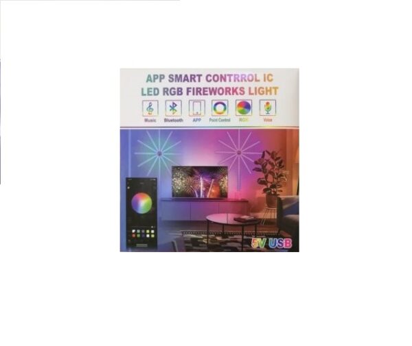 APP intelligens vezérlő IC LED RGB tűzijáték fénycsík 5V USB távirányítóval