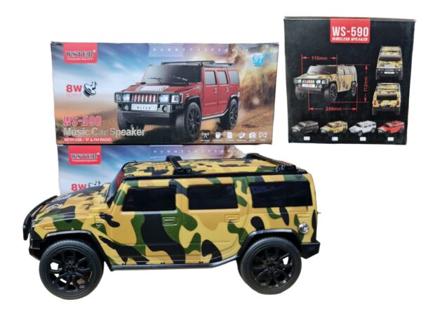 WS-590 Hummer vezeték nélküli, bluetoothos hangszóró FM rádióval