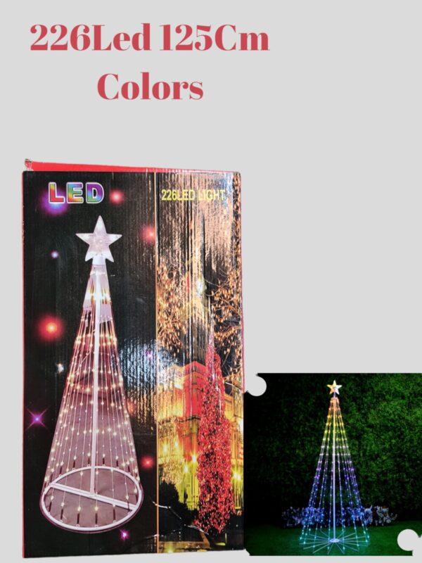 Karácsonyfa 226 led 125 cm színes