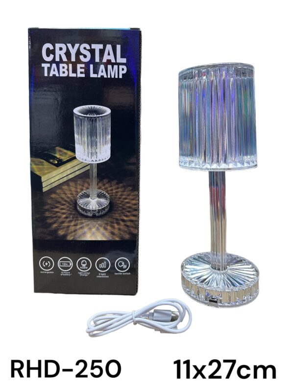 RHD-250 kristály asztali lámpa, 11x27 cm