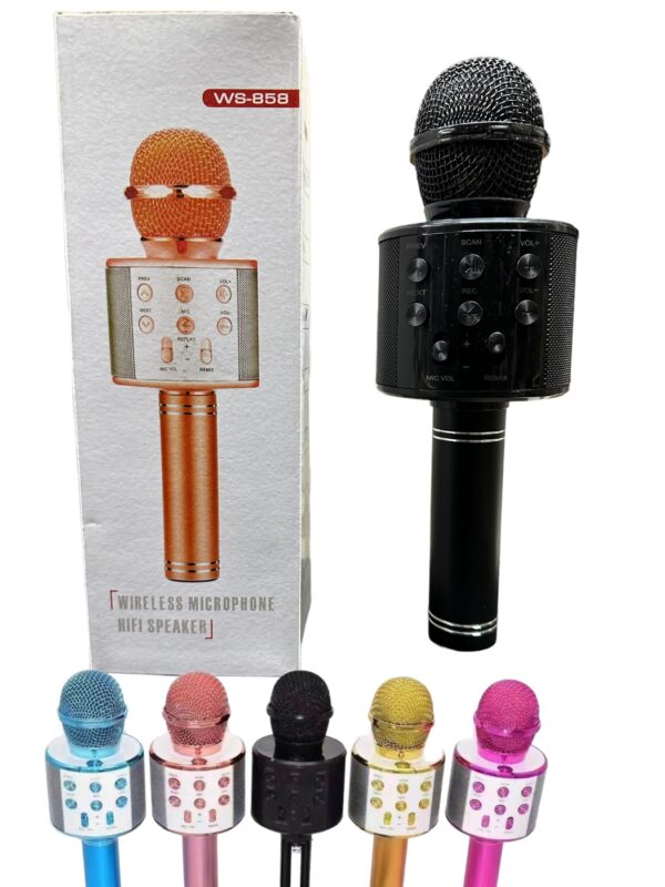 WS-858 vezeték nélküli karaoke mikrofon és hangszóró