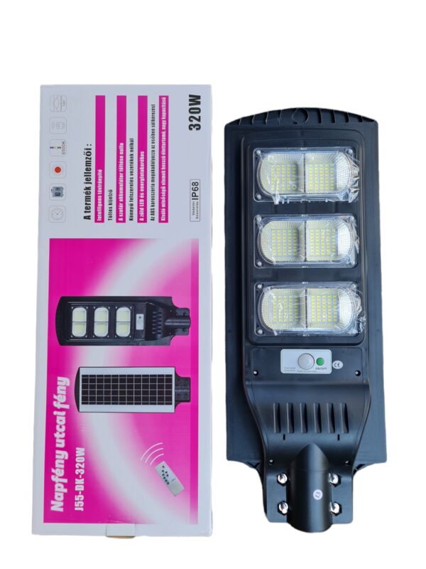 J55-DK napelemes led lámpa távirányítóval 320 W IP 68