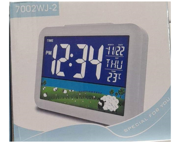 7002WJ-2 Digitális ébresztőóra LCD kijelzős
