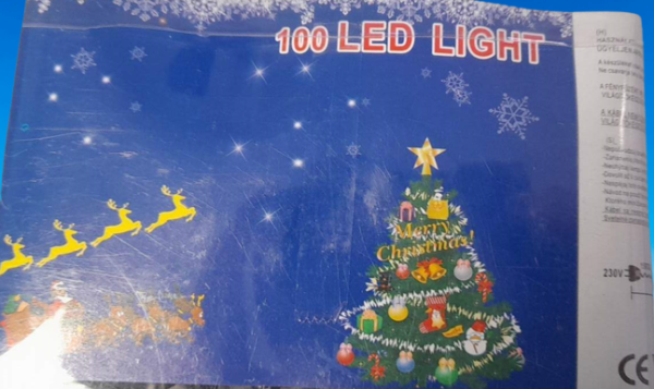 100 ledes karácsonyi fényfüzér