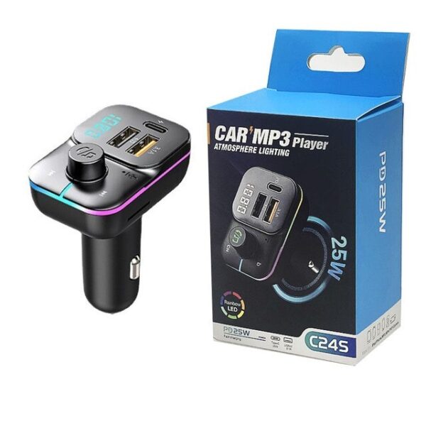 C245 vezeték nélküli autós MP3 lejátszó és töltő PD25W