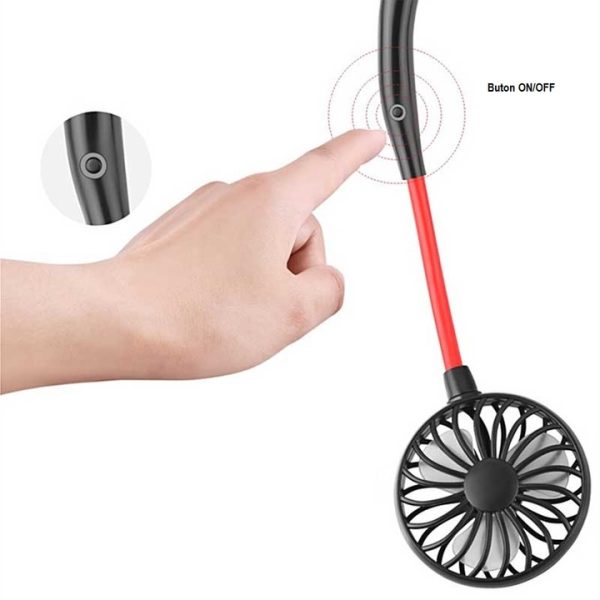 BY-F1 Flexibilis nyakba akasztható ventilátor USB kábellel 180g