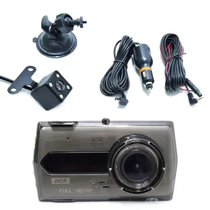 FHD DVR szélás látószögű menetrögzítő kamera,tolató kamerával, FULL HD, 4 colos kijelzővel