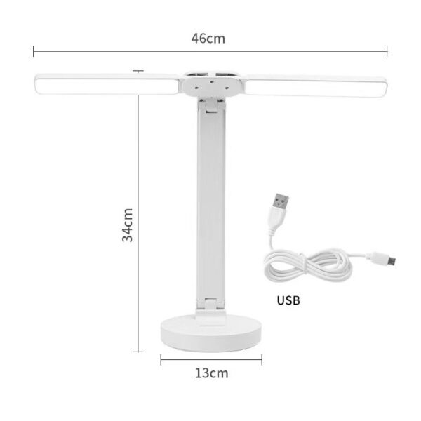 ZOLA  dupla  asztali USB LED lámpa összecsukható, akkumlátoros 10 W, 3000-6500K - Image 2