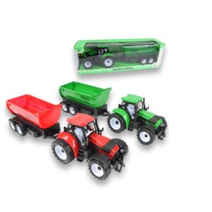 Farmer turuck pótkocsis traktor gyerek játék 37 cm