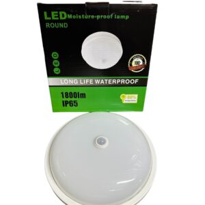 LED Mozgásérzékelős mennyezeti lámpa, 20W, 1800lm, IP65, 4000K, 30 led