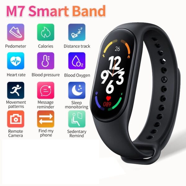 M7 Smart Bracelet Intelligens fitnesz karkötő, vízálló - Image 4