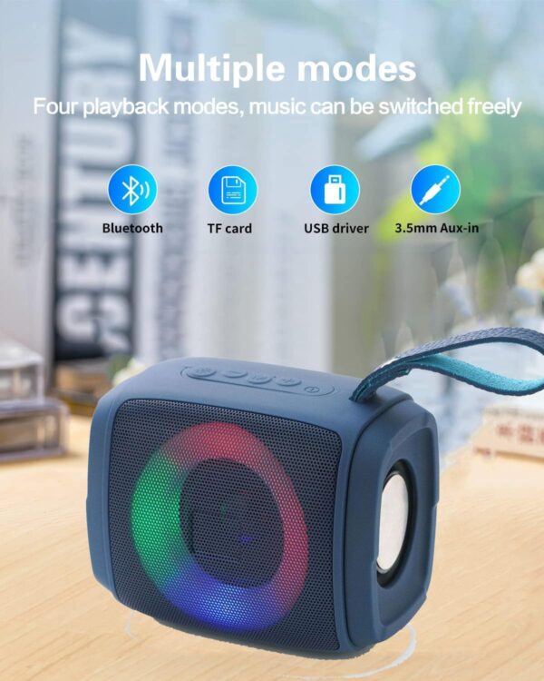 Hordozható Bluetooth mini hangszóró, RGB világítással
