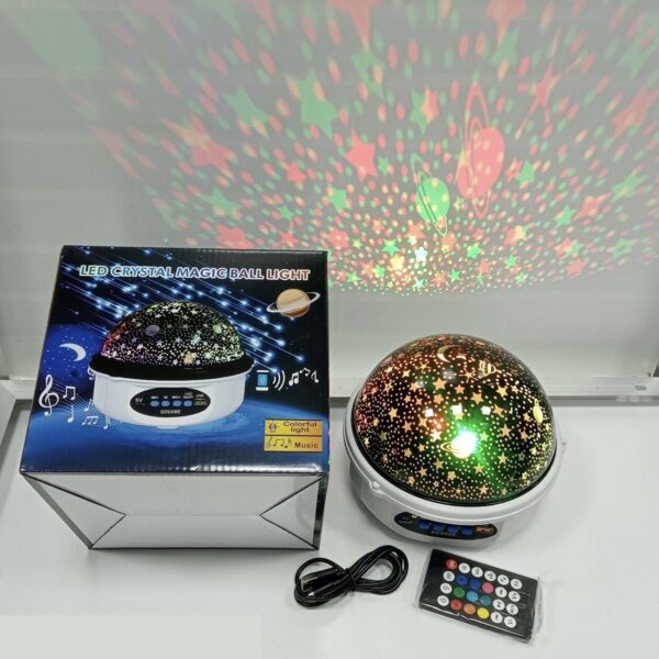 SD008E LED CRYSTAL MAGIC BALL projektor lámpa és Bluetooth-os hangszóró - Image 5
