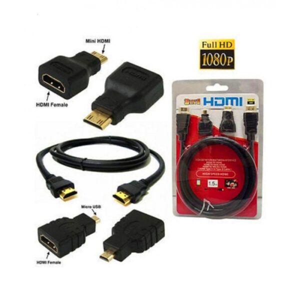3 az 1-ben FULL HD HDMI kábel, 1.5m - Image 3