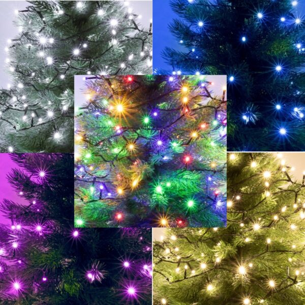 Karácsonyfa égősor 8 programmal, Választható színben