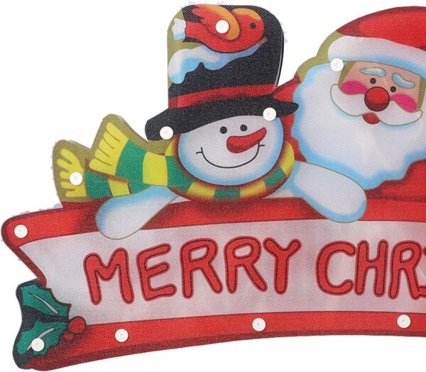Karácsonyi led dekoráció mikulás boldog karácsonyt felirattal 40 X 20