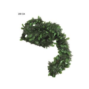 Karácsonyi zöld girland zöld levéllel 200 cm