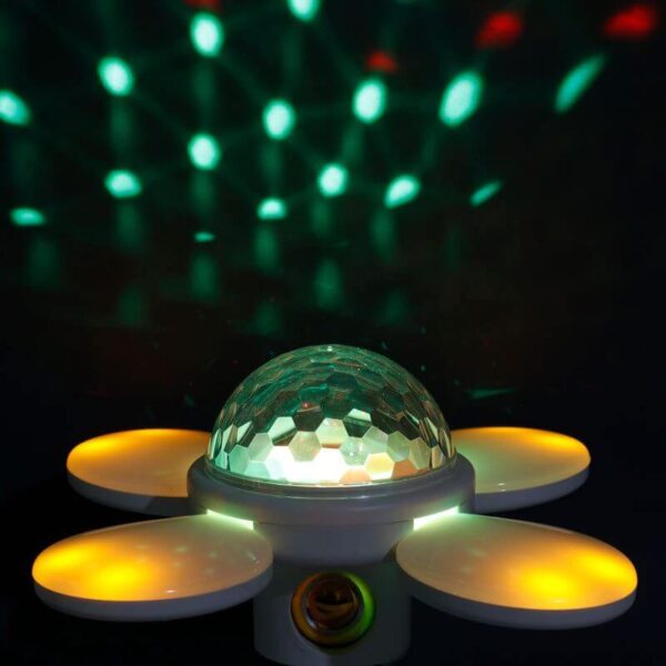Disco fény és összecsukható RGB LED , Bluetooth hangszóróval ás E27 csatlakozással - Image 6
