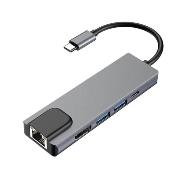5 az 1-ben USB-C Hub HDMI-vel, Ethernettel és USB Portokkal