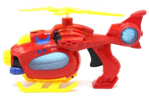 Buborékfújó helikopter – zenél és világít, piros színben
