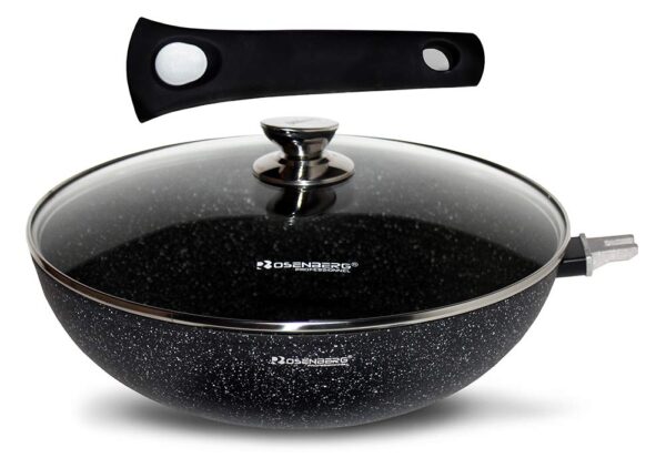 Rosenberg wok, levehető fogantyúval 32cm