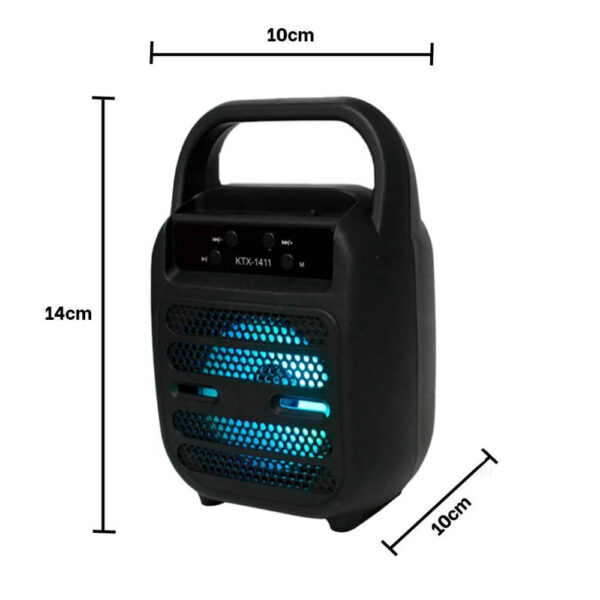 KTS vezeték nélküli hordozható kültéri fény bt hangszóró TWS FM USB-vel 30cm
