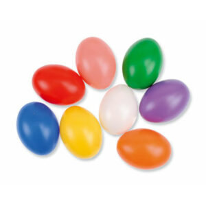 Műanyag színes tojás hálóban ,többféle színben 12DB