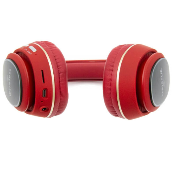 Piros Bluetooth vezeték nélküli fejhallgató, integrált mikrofonnal