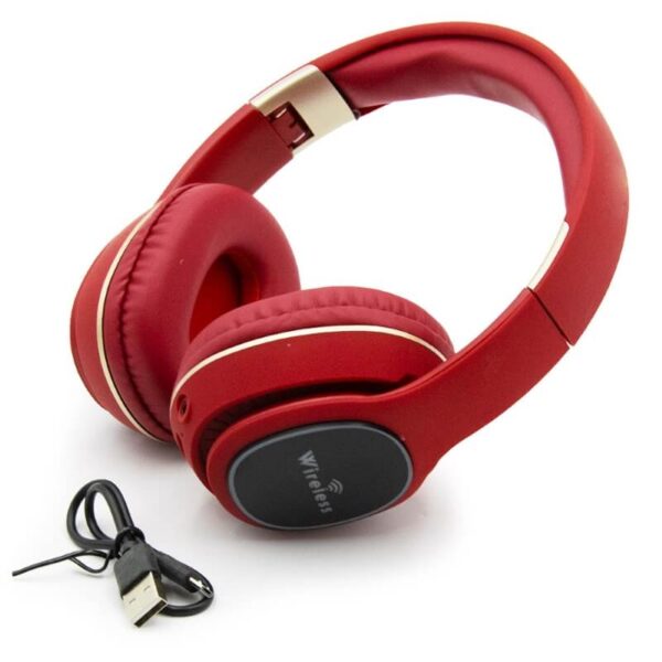 Piros Bluetooth vezeték nélküli fejhallgató, integrált mikrofonnal