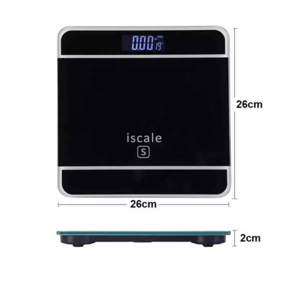 iScale S Elektronikus fürdőszobai mérleg MAX 180kg, fekete