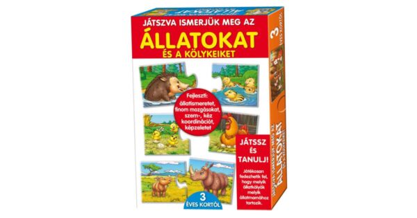 Párosító játék, Játszva ismerjük meg az állatokat és a kölykeiket