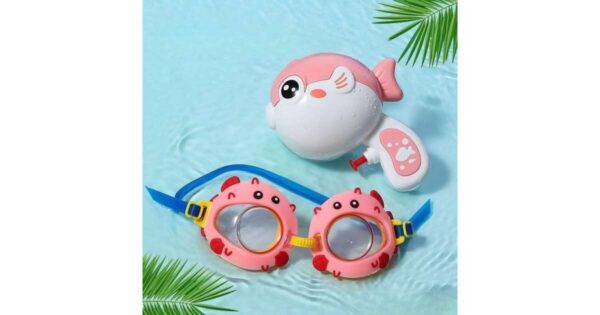 Gömbhal alakú vízipisztoly +szemüveg ,rózsaszín
