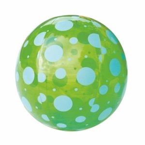 Felfújható zöld színű pöttyös ,strand labda 20cm