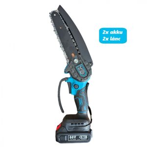 Chain saw Mini láncfűrész 6"col 2db akkumulátorral,2 lánccal és további kiegészítőkkel kofferben 48 V