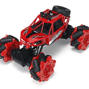 Akkumulátoros távirányítós és gesztusérzékelős játék kaszkadőr autó , piros