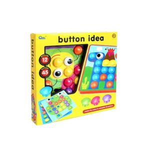 Kreatív készségfejlesztő mozaik játék gyerekeknek , 45 db színes gombbal