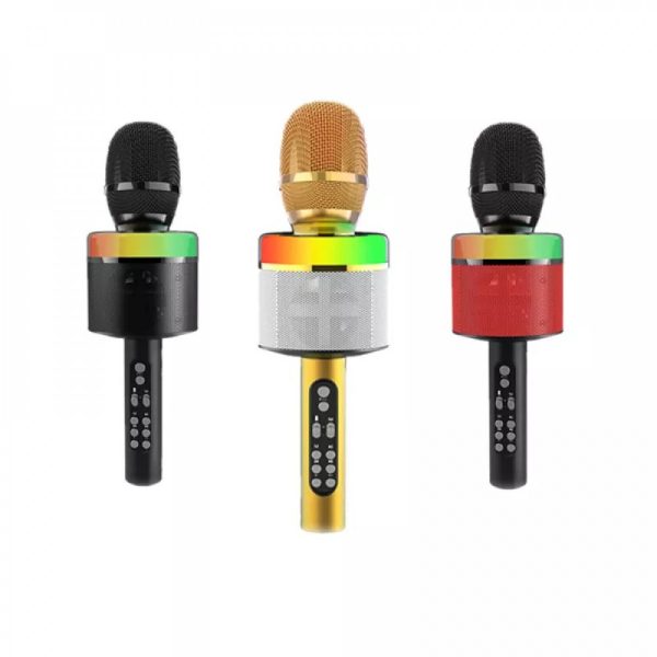 S-088 Vezeték nélküli, hordozható Karaoke mikrofon, led fénnyel ,rögzítő funkcióval , bluetoothos