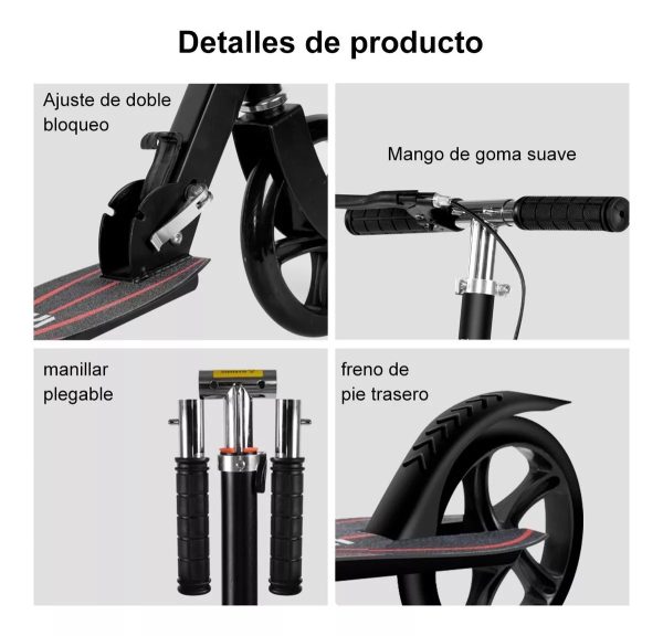 Scooter felnőtt roller , összecsukható , kitámasztóval , 100kg-ig