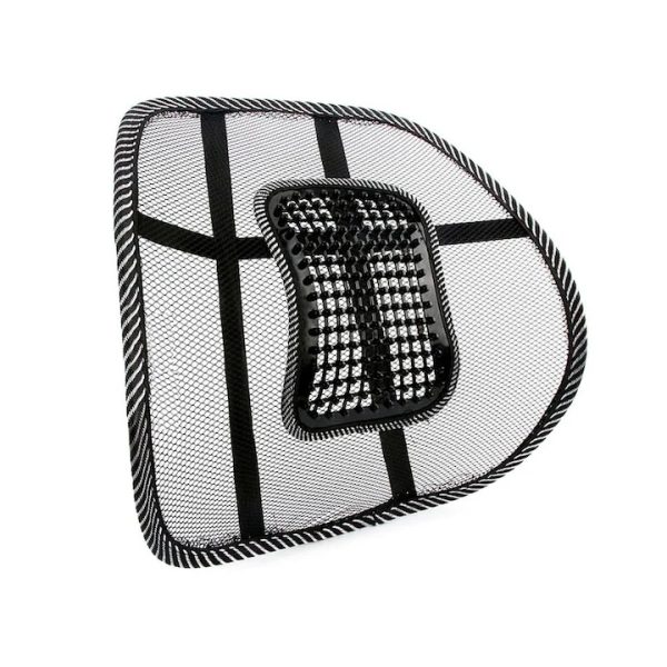 Deréktámasz irodai vagy autósüléshez, 38,5 x 37,5 cm, a helyes testtartásért, fém, fekete, - Image 7