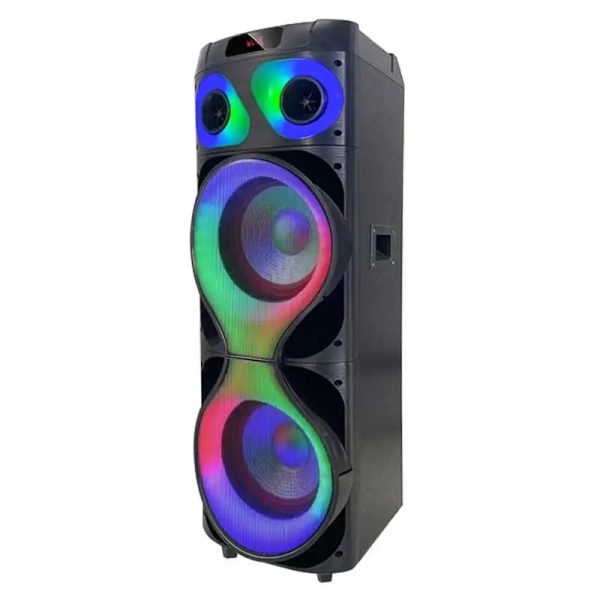 JT-1210 Vezeték nélküli hangszóró, 2*12" mélynyomó+Twitter, távirányítóval, 2 DB mikrofonnal