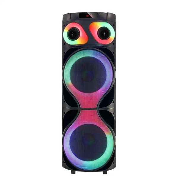 JT-1210 Vezeték nélküli hangszóró, 2*12" mélynyomó+Twitter, távirányítóval, 2 DB mikrofonnal