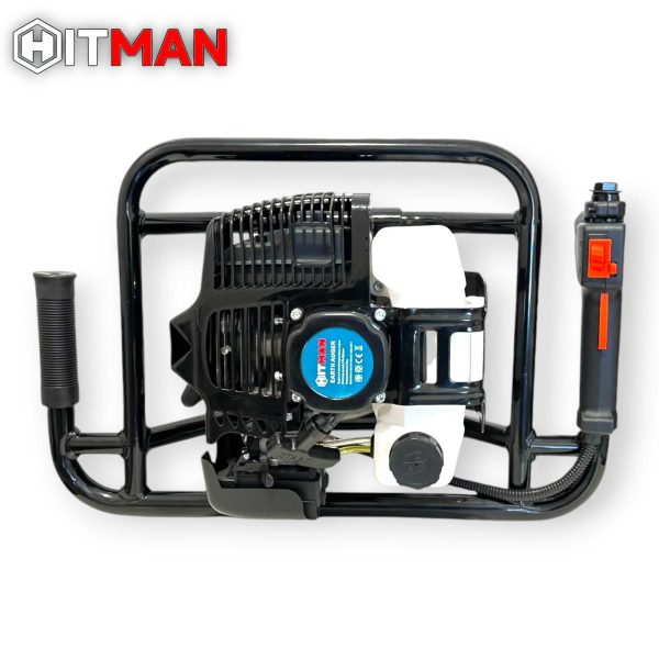 Hitman HT-ED76MAX 6.5HP 73cc Benzinmotoros Talajfúró 3 Fúrófejjel (100mm, 150mm, 200mm)