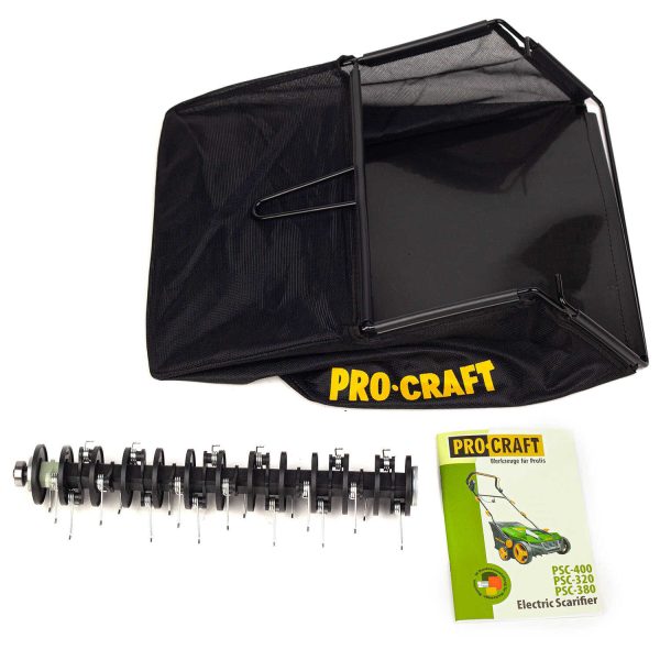 ProCraft PSC380 Elektromos Gyepszellőztető, Gyűjtőtartályos Gyeplazító 1800W